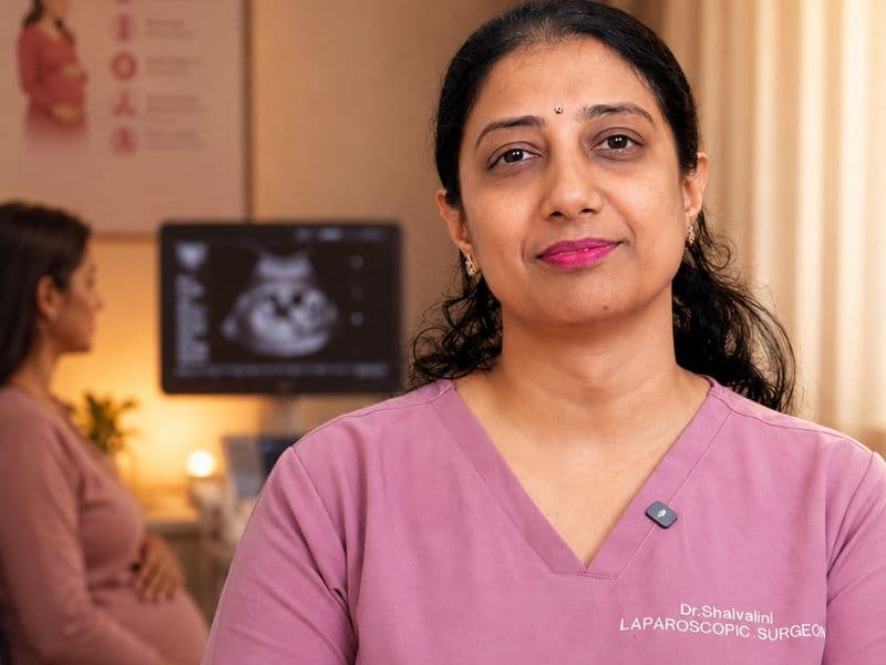 Laparoscopic myomectomy procedure at AMVI Hospital
